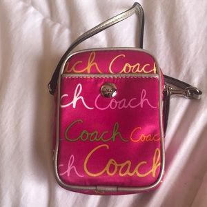 Coach camera wristlet.